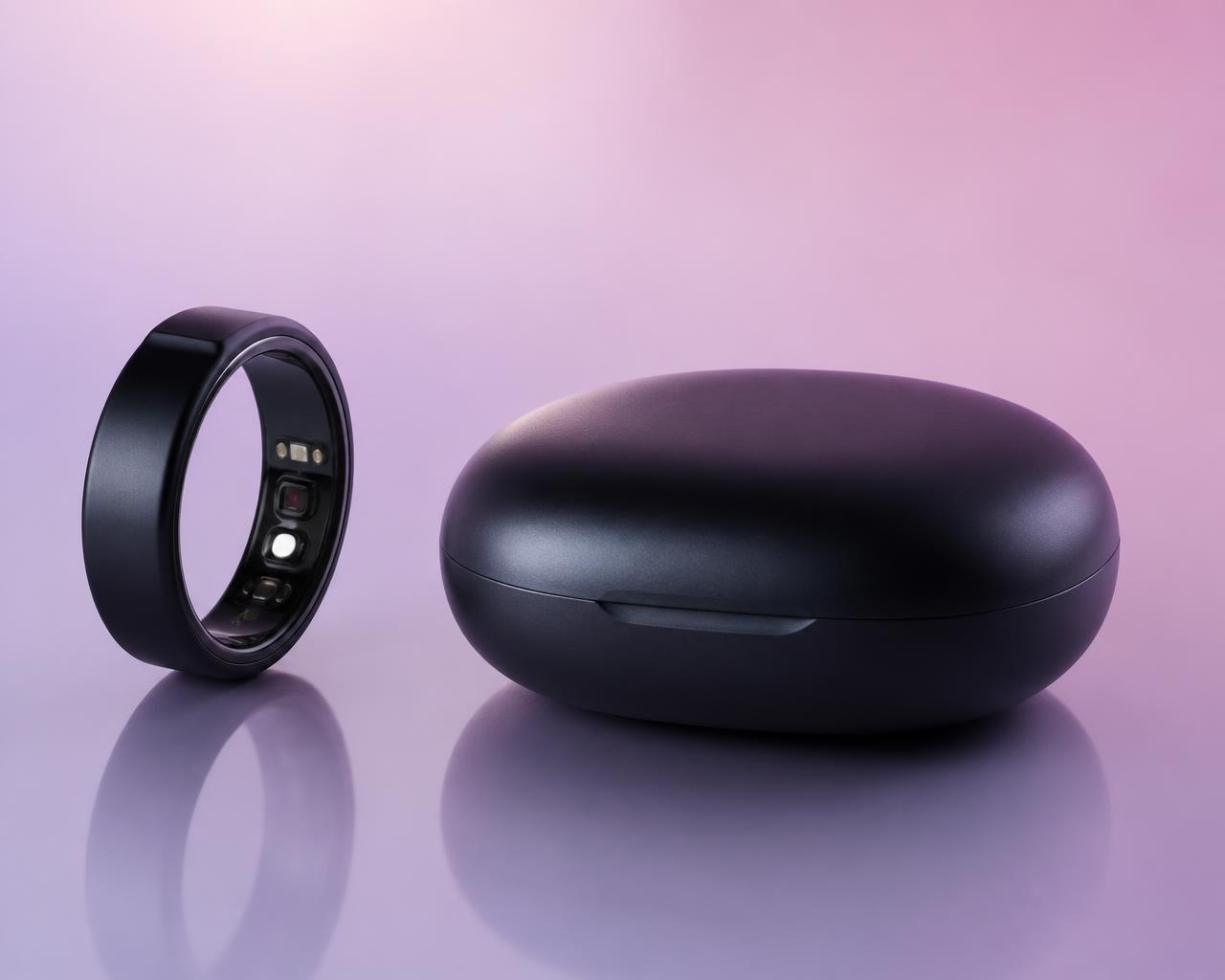 Meeraki Ring and charging case